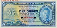 p17ct from Bermuda: 5 Pounds from 1947