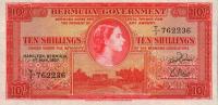 p19b from Bermuda: 10 Shillings from 1957