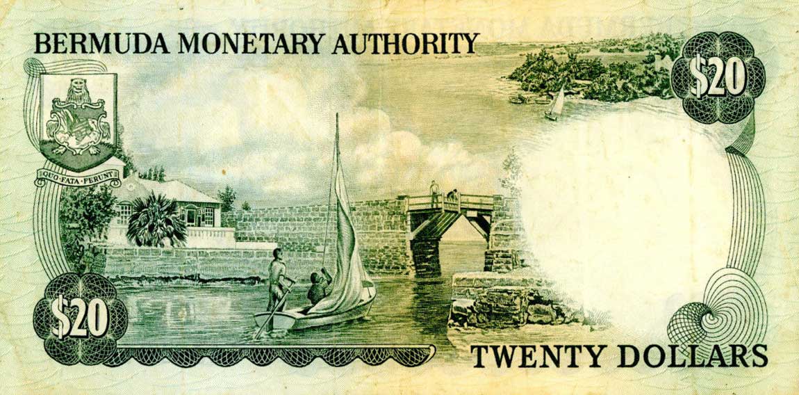 Back of Bermuda p31a: 20 Dollars from 1974