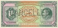 p6 from Bermuda: 1 Shilling from 1939