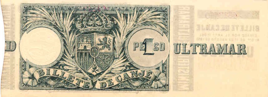 Back of Puerto Rico p7a: 1 Peso from 1895