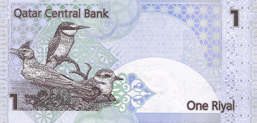 Back of Qatar p20: 1 Riyal from 2003