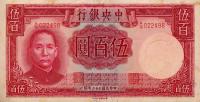 p264 from China: 500 Yuan from 1944