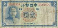 p79 from China: 1 Yuan from 1937