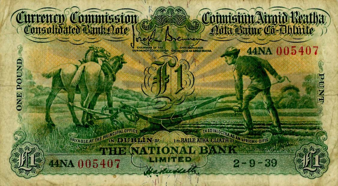 Front of Ireland, Republic of p26: 1 Pound from 1929