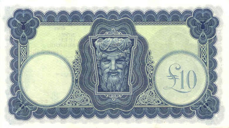 Back of Ireland, Republic of p4Ca: 10 Pounds from 1940