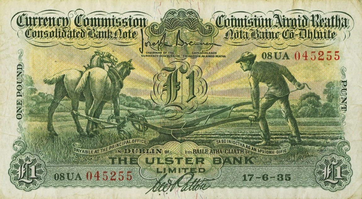 Front of Ireland, Republic of p50a: 1 Pound from 1929