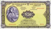 p68b from Ireland, Republic of: 50 Pounds from 1970