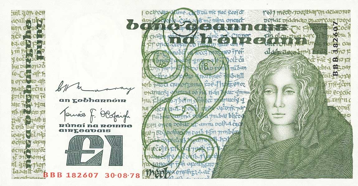 Front of Ireland, Republic of p70r2: 1 Pound from 1978