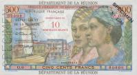 p54s from Reunion: 10 Nouveaux Francs from 1971