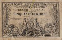 p8 from Reunion: 50 Centimes from 1886