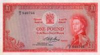 p25a from Rhodesia: 1 Pound from 1964