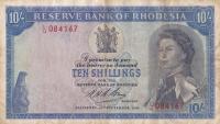 p27b from Rhodesia: 10 Shillings from 1968
