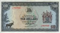 p41a from Rhodesia: 10 Dollars from 1979