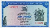 p34b from Rhodesia: 1 Dollar from 1976