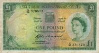 p21b from Rhodesia and Nyasaland: 1 Pound from 1960