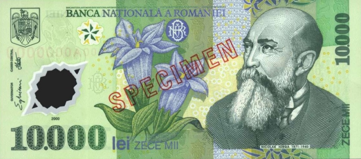 Front of Romania p112s: 10000 Lei from 2000