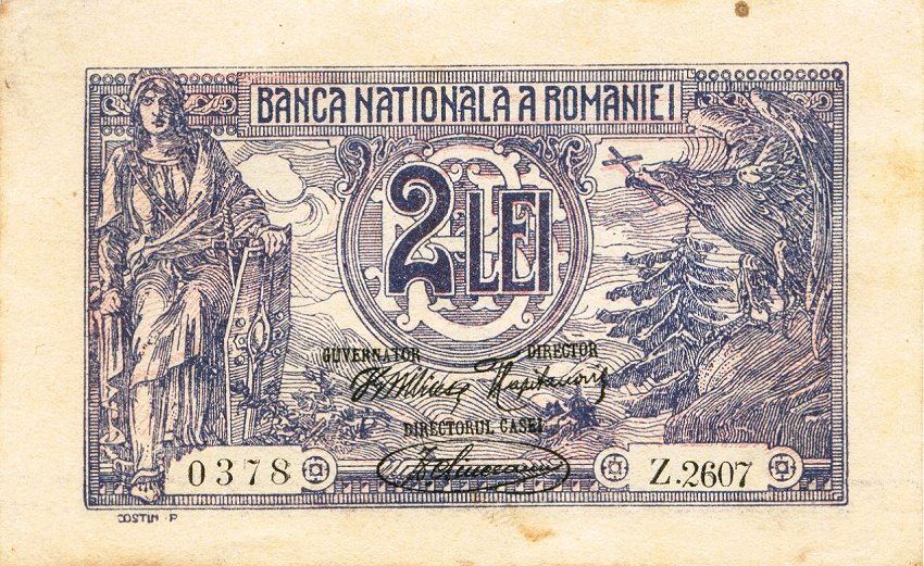 Front of Romania p27a: 2 Lei from 1920