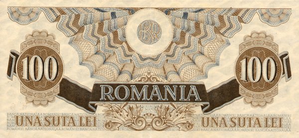 Back of Romania p67a: 100 Lei from 1947