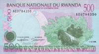 p26b from Rwanda: 500 Francs from 1998