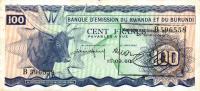 p3a from Rwanda: 100 Francs from 1962
