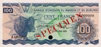 Gallery image for Rwanda-Burundi p5s: 100 Francs