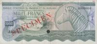 p7s from Rwanda-Burundi: 1000 Francs from 1960