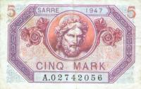 p5 from Saar: 5 Mark from 1947