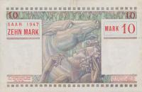 p6 from Saar: 10 Mark from 1947