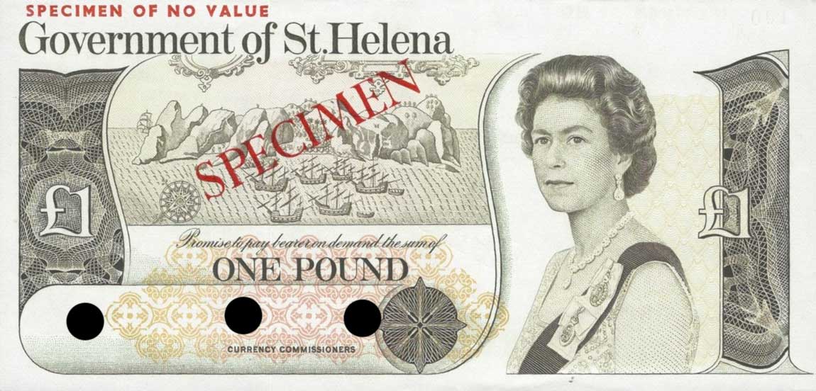Front of Saint Helena p6s: 1 Pound from 1976