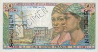 p27s from Saint Pierre and Miquelon: 500 Francs from 1950