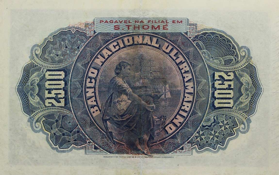 Back of Saint Thomas and Prince p8a: 2500 Reis from 1909