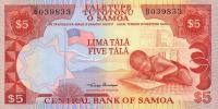 p26a from Samoa: 5 Tala from 1985