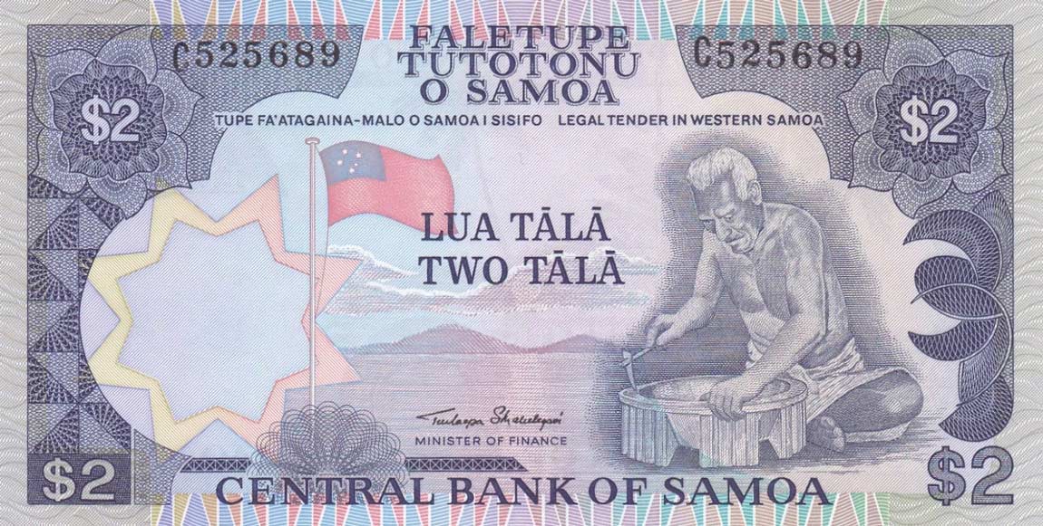 Front of Samoa p32: 2 Tala from 2003