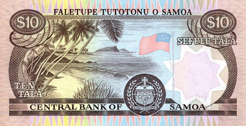 Back of Samoa p34b: 10 Tala from 2002