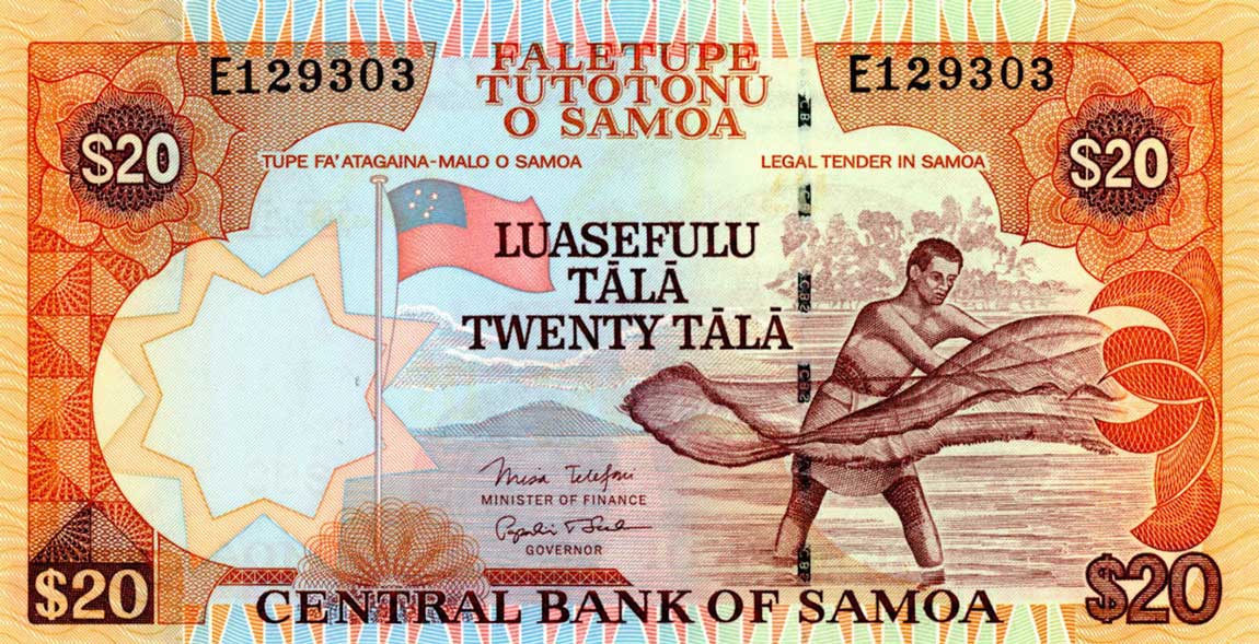 Front of Samoa p35b: 20 Tala from 2002