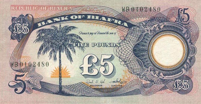 Front of Biafra p6a: 5 Pounds from 1968