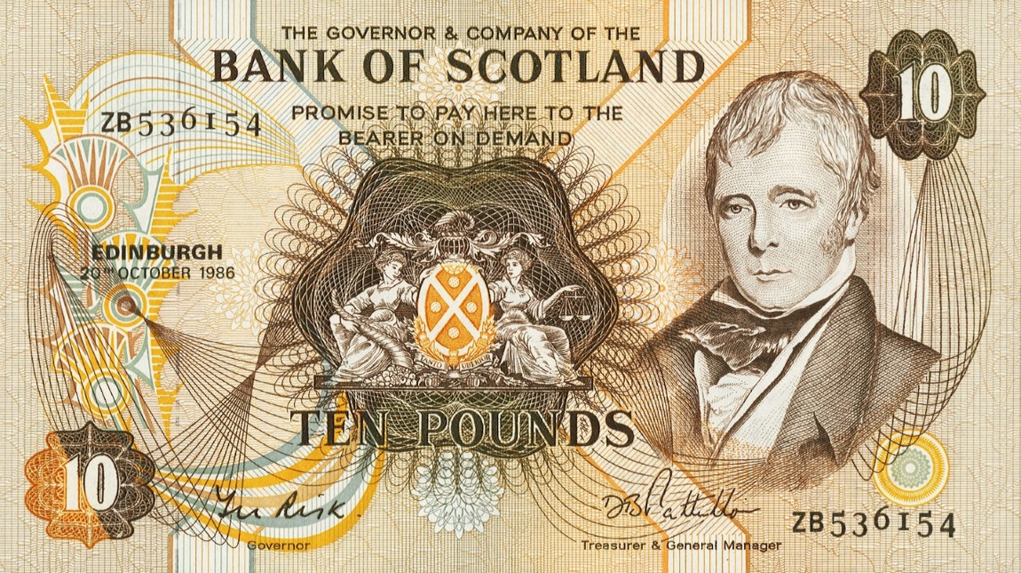 Front of Scotland p113cr: 10 Pounds from 1981