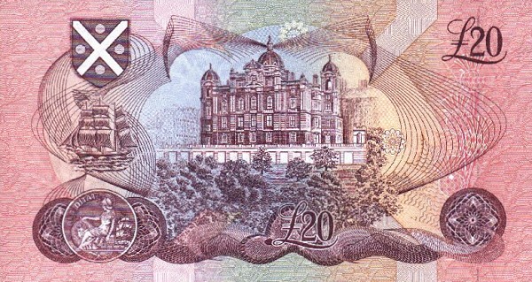 Back of Scotland p118a: 20 Pounds from 1991