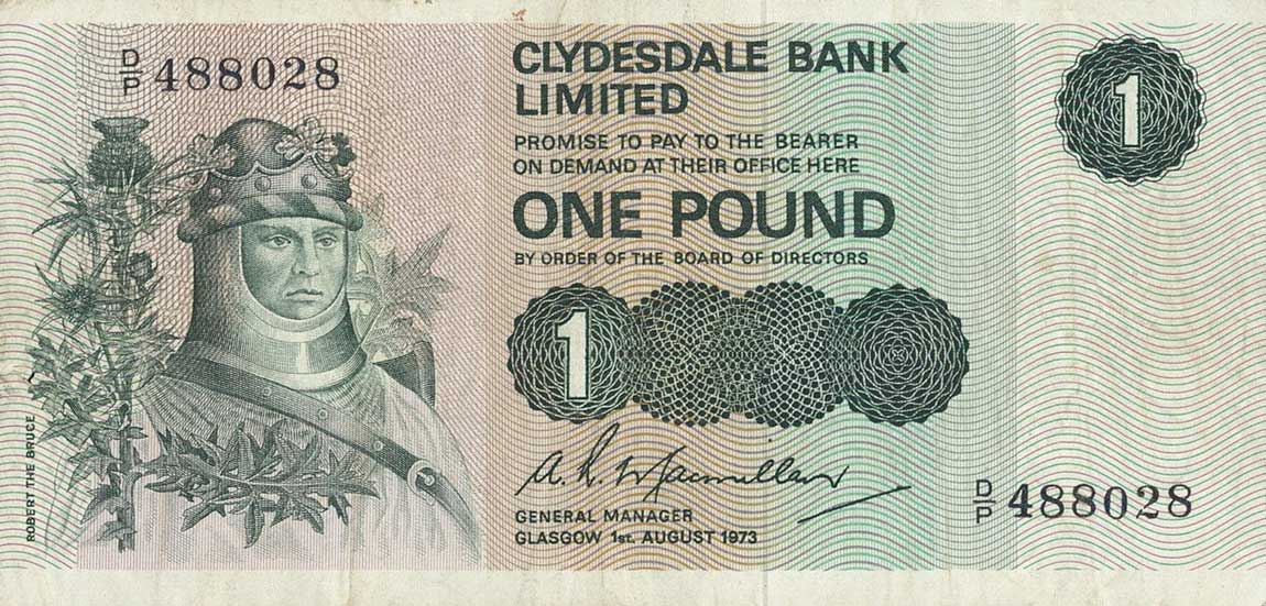 Front of Scotland p204b: 1 Pound from 1972