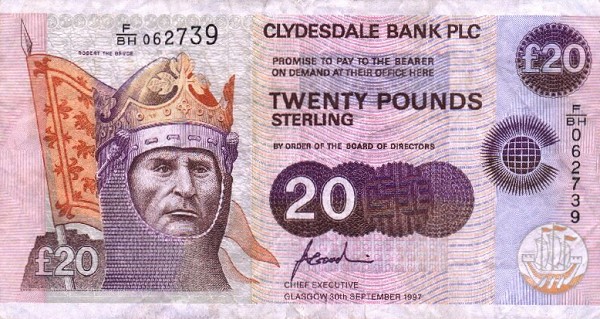 Front of Scotland p227: 20 Pounds from 1997
