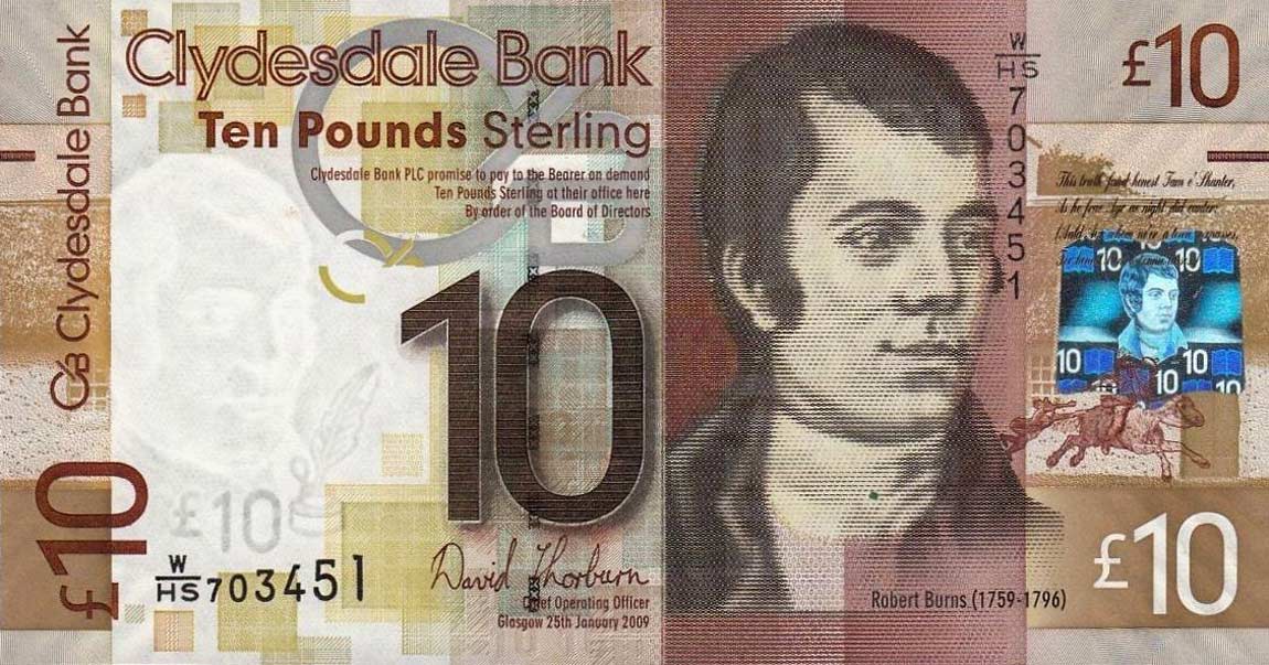 Front of Scotland p229Ja: 10 Pounds from 2009