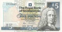 p347a from Scotland: 5 Pounds from 1987