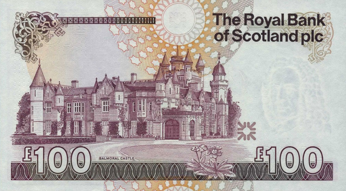 Back of Scotland p350c: 100 Pounds from 1999