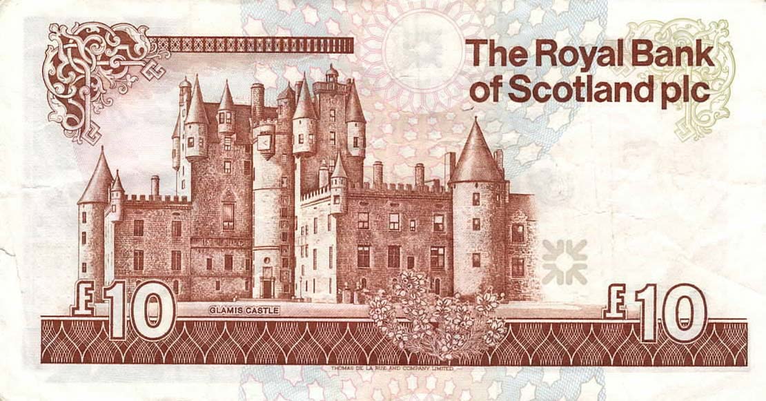 Back of Scotland p353r: 10 Pounds from 1992