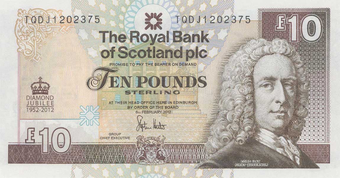 Front of Scotland p368: 10 Pounds from 2012