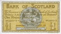 p96a from Scotland: 1 Pound from 1945