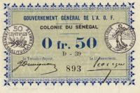 p1c from Senegal: 0.5 Franc from 1917