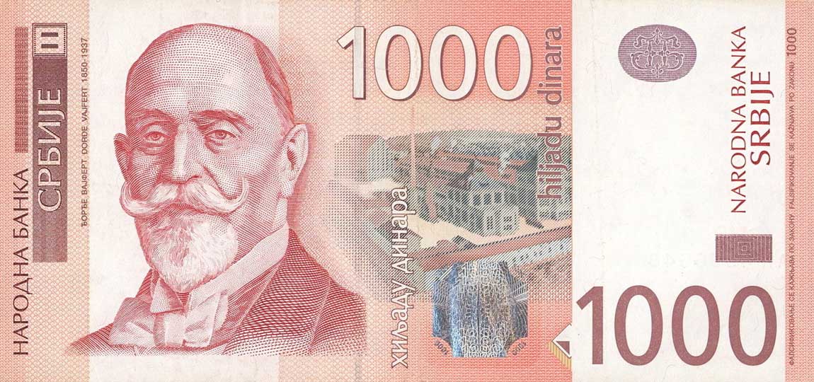 Front of Serbia p44a: 1000 Dinars from 2003