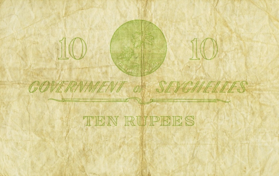 Back of Seychelles p12b: 10 Rupees from 1960